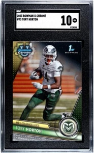 2023 Bowman Chrome U #73 Tory Horton SGC 10 GEM MINT RC  Colorado State  - Picture 1 of 1