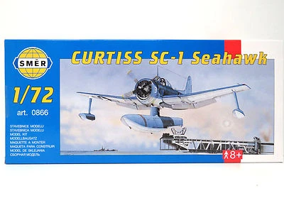 SMER Curtiss SC-1 Seahawk, US NAVY, WW 2, 0866, Bausatz,55 Teile, 1:72,OVP,NEU