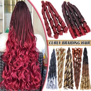 Afro Twist French Curls Braiding Zöpfe Braids Haarverlängerung Lockig 24" Ombre - Bild 1 von 31