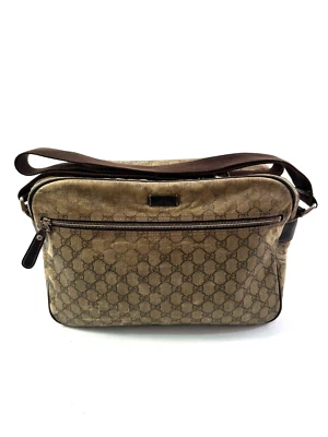 GUCCI Beige/Ebony GG Coated Canvas Messenger Bag - Image 1 of 4