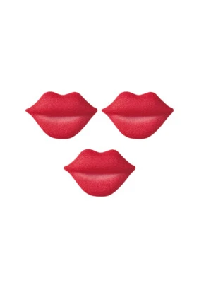 Valentine's Day  Sugar Top Decor - Big Red Lips -  Kosher, 8 pk - Image 1 of 2