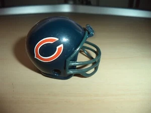 Chicago Bears Bubble Gum Size Football Helmet black grid - Picture 1 of 5