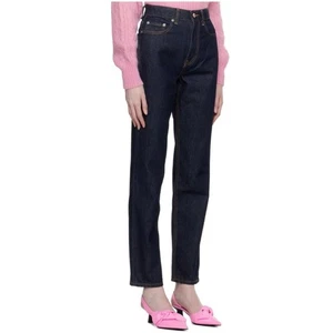 Pantalones de mezclilla elásticos lavados oscuros de tiro medio GANNI para mujer talla 32 - Imagen 1 de 15