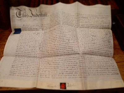 (S) 1814 Vellum indenture ,  No29 St Mary Aldenbury in the City of London shops - Image 1 of 3