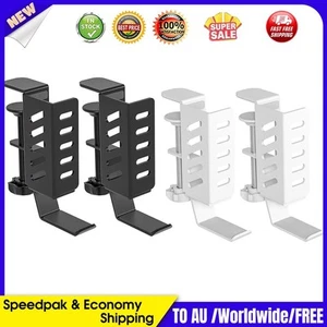 Desk Side Laptop Holder No Drill Side Desk Laptop Mount Tablets Hanging Holder - Afbeelding 1 van 15