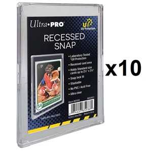 10 Ultra PRO Mini Snap Recessed Card Holder Standard Protector 2-Piece UV 85938 - Picture 1 of 5