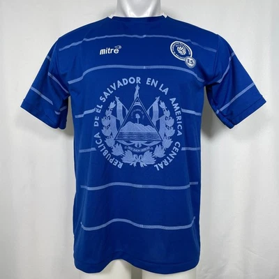 Camiseta de fútbol azul Mitre Gold Cup El Salvador 2009-2010 XL para hombre Foto 1 de 4
