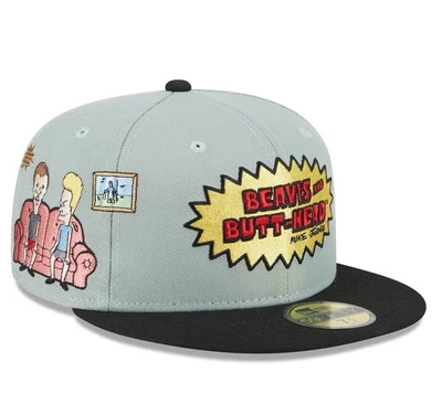 New Era Beavis and Butthead Living Room Couch  59Fifty Fitted Size 7 3/4 📺 MTV - Image 1 of 4