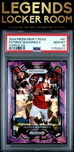 2024 Panini Prizm Draft Picks #61 Patrick Mahomes Ii Purple Ice PSA 10 - Picture 1 of 2
