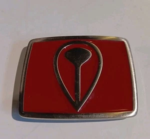 Vintage Y2K Nixon ROT Logo Gürtelschnalle - seltene Farbe! - Bild 1 von 5