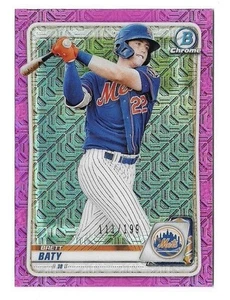 2020 Bowman Chrome Brett Baty Prospects Mojo Refractor Pink #/199 #BCP-247 - Bild 1 von 2