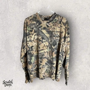 Vintage Jerzees Outdoors Mossy Oak Camo Long Sleeve Shirt Men's Size Large - Picture 1 of 5