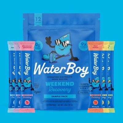 Waterboy Hydration+Weekend Recovery Sports Drink - Sample Pack 12pk - Image 1 of 4