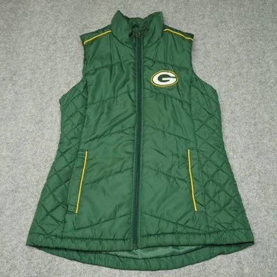 Chaleco Packers acolchado pequeño verde para mujer NFL Team Apparel Foto 1 de 4