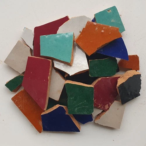 1Kg Fliesen Kacheln Scherben Bruch - DiY Mosaik - Basteln - Auswahl viele Farben - Bild 1 von 1