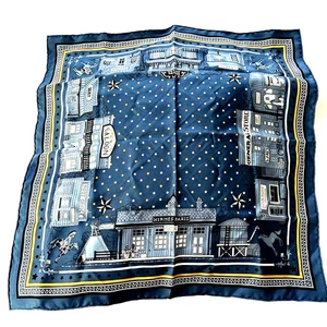 Pañuelo de seda HERMES Carre 55 Paris Station 55 cm sin caja - Imagen 1 de 3