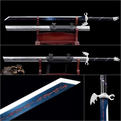 45'' Kylin Sword Carbon Steel Tang Dao Broadsword Martial Art Katana Kung Fu - Image 1 of 4