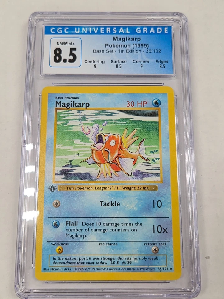 1999 POKEMON BASE SET 1ST EDITION #35 MAGIKARP PSA 8.5 SHADOWLESS - Image 1 of 1
