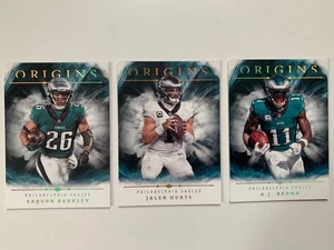 3x Origins 2024, Philadelphia Eagles, Hurts, Brown, Barkley, Football,Base Cards - Bild 1 von 2