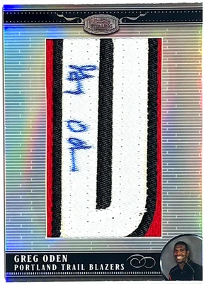 2007-08 Bowman Sterling Letterman refractor Greg Oden reliquia automática RC RALP-GO/12 Foto 1 de 2