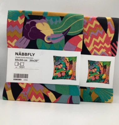 Juego de 2 - Funda Cojín IKEA NABBFLY NÄBBFLY 20x20" - Multicolor 004.650.56 Foto 1 de 4