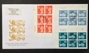 Irlanda del Norte 2000 1er 40p 65p bloques de cilindros definitivos regionales cubierta de primer día - Imagen 1 de 2