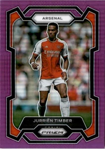 2023-24 Panini Prizm Premier League #32 Jurrien Timber Purple Arsenal FC - Picture 1 of 2