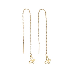 Sexy Sparkles Stainless Steel Butterfly Ear Thread Threader Earrings Drop Dangle - Picture 1 of 3