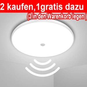 LED Deckenlampe mit Bewegungsmelder Sensorlampe Deckenleuchte Küche Flurlampe - Bild 1 von 14