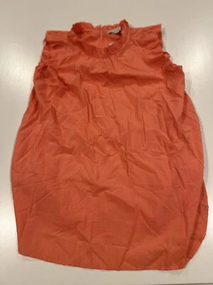 LOFT Coral Polka Dot Ruffle Collar Flutter Sleeve Maternity Tank Size M - Image 1 of 4