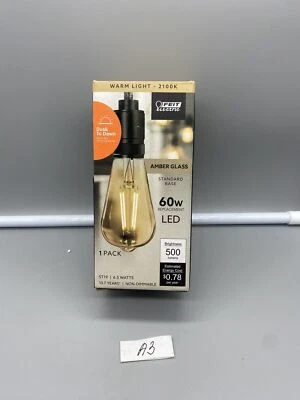 Feit Electric 60W Replacement 2100K Clear Glass LED Light Bulb ST19 - Image 1 of 4