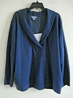 Top de lana para dama con cuello jaspeado medianoche talla 3X Laura Scott nuevo Foto 1 de 2