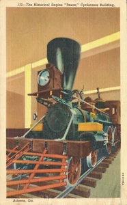Postal de lino del edificio Cyclorama de Texas The Historical Engine de EE. UU. B59 - Imagen 1 de 2