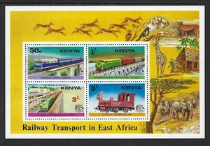 Kenya - Beautiful MNH 1976 Souvenir Sheet Rail Transport #67a................22L - Picture 1 of 1