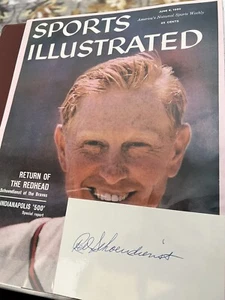 RED SCHOENDIENST SIGNED INDEX CARD AUTOGRAPHED CARDINALS - Picture 1 of 1