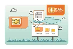 50Prepaid Public Mobile CANADA 4GLTE Multi Sim 3 in 1 SHIP CAN/USA/WW 4168160338 - Zdjęcie 1 z 2