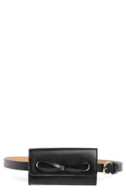 全新 Kate Spade New York 蝴蝶结腰带包 黑色 S/M 码 - 100% 正品 — 第 1/4 张图片