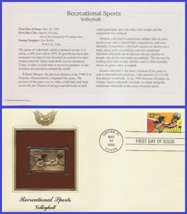 USA8 #2961 U/A GOLDEN REPLICA FDC   Volleyball - Picture 1 of 1