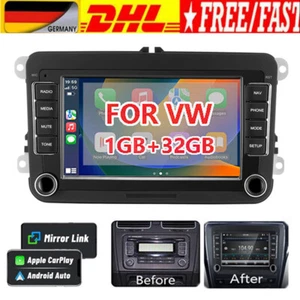 Für VW GOLF 5 6 Polo Touran Caddy Tiguan Passat Jetta Android Autoradio GPS Navi - Bild 1 von 14