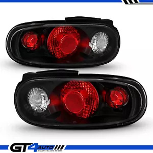 1990-1997 Mazda MX-5 Miata NA Roadster JDM Black Taillights Tail Light Lamp Set - Picture 1 of 4