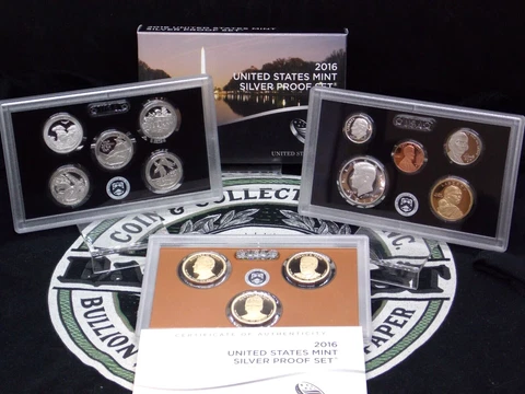 2016 "S" U.S. Mint Uncirculated SILVER Proof Set (13 Coin) Box & COA ECC&C, Inc Cover