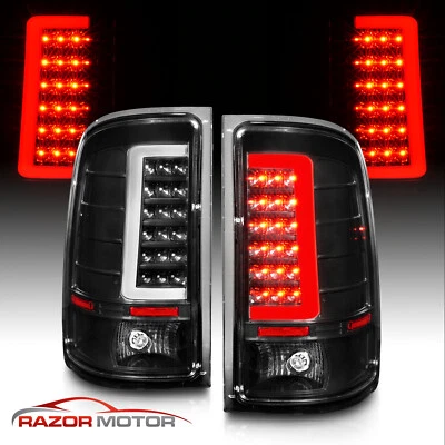 2007-2013 For GMC Sierra 1500/2500/3500 HD Black C Light Bar LED Tail Lights - Image 1 of 4