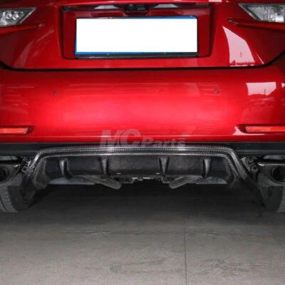 Real Carbon Fiber Rear Bumper Lip Diffuser For Lexus RC200t RC300 F-Sport 15-18 - Image 1 of 4