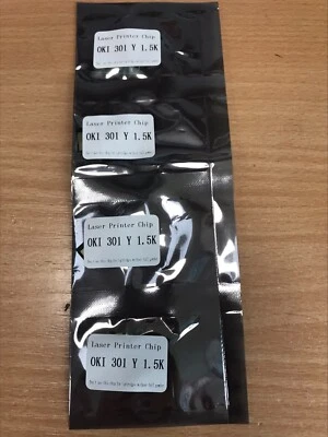 OKI Laser Printer Chip - 3 & 4 pack - OKI 301 K 2. 2K  - OKI 301 Y 1. 5K - Image 1 of 4