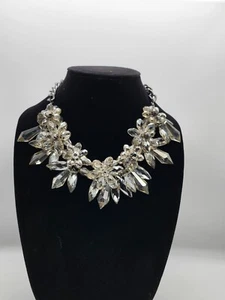 Chicos Statement Crystal Floral Necklace - Picture 1 of 6