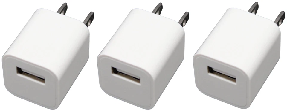 3 Fast Charger Wall Block Cube Adapter USB Power Plug Smart Phone 5 6 7 8 11 12 - Image 1 of 4