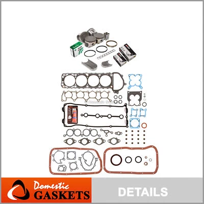 Full Gasket Set Bearings Pistons Fit Nissan Frontier Xterra KA24DE - Image 1 of 4