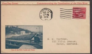 1929 Ohio River Canalization 681-18 C. E. Nickles cachet Louisville KY - Picture 1 of 1