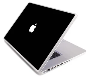 BLACK Vinyl Lid Skin Cover Decal fits Apple MacBook Pro 17 A1297 Laptop - Picture 1 of 1