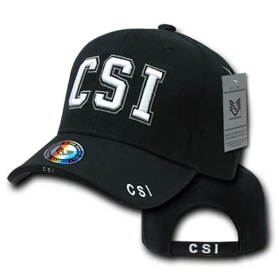 Gorra de béisbol ajustable negra de investigación de escena del crimen CSI Investigator  Foto 1 de 2